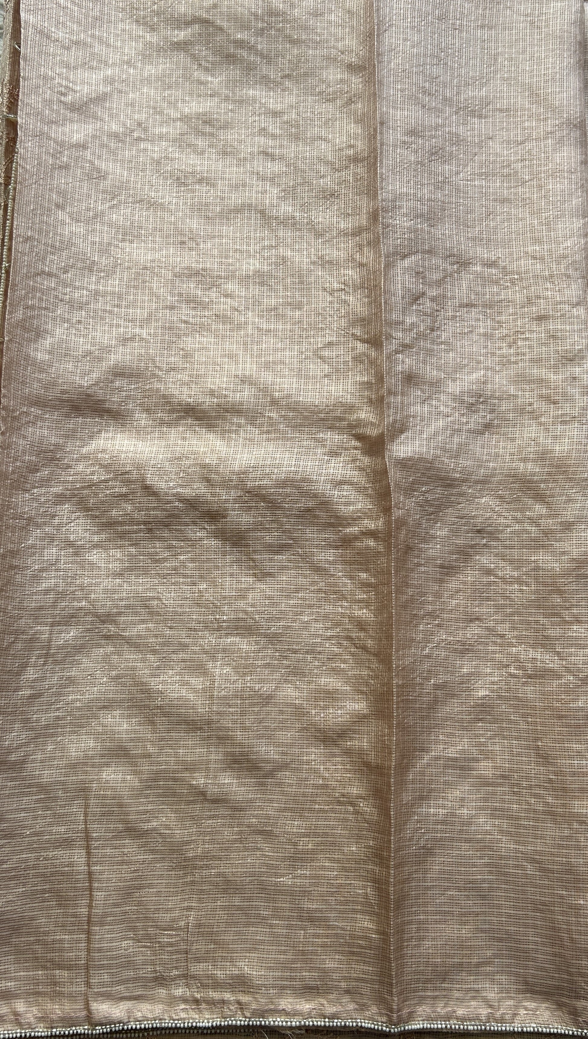 Silk kota Saree Light Pink colored Complemented with a Borderless. - Sampradaya Designer Studio