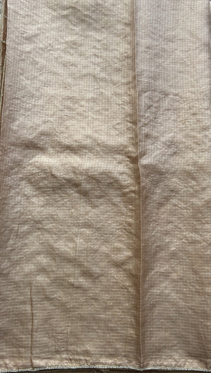 Silk kota Saree Light Pink colored Complemented with a Borderless. - Sampradaya Designer Studio