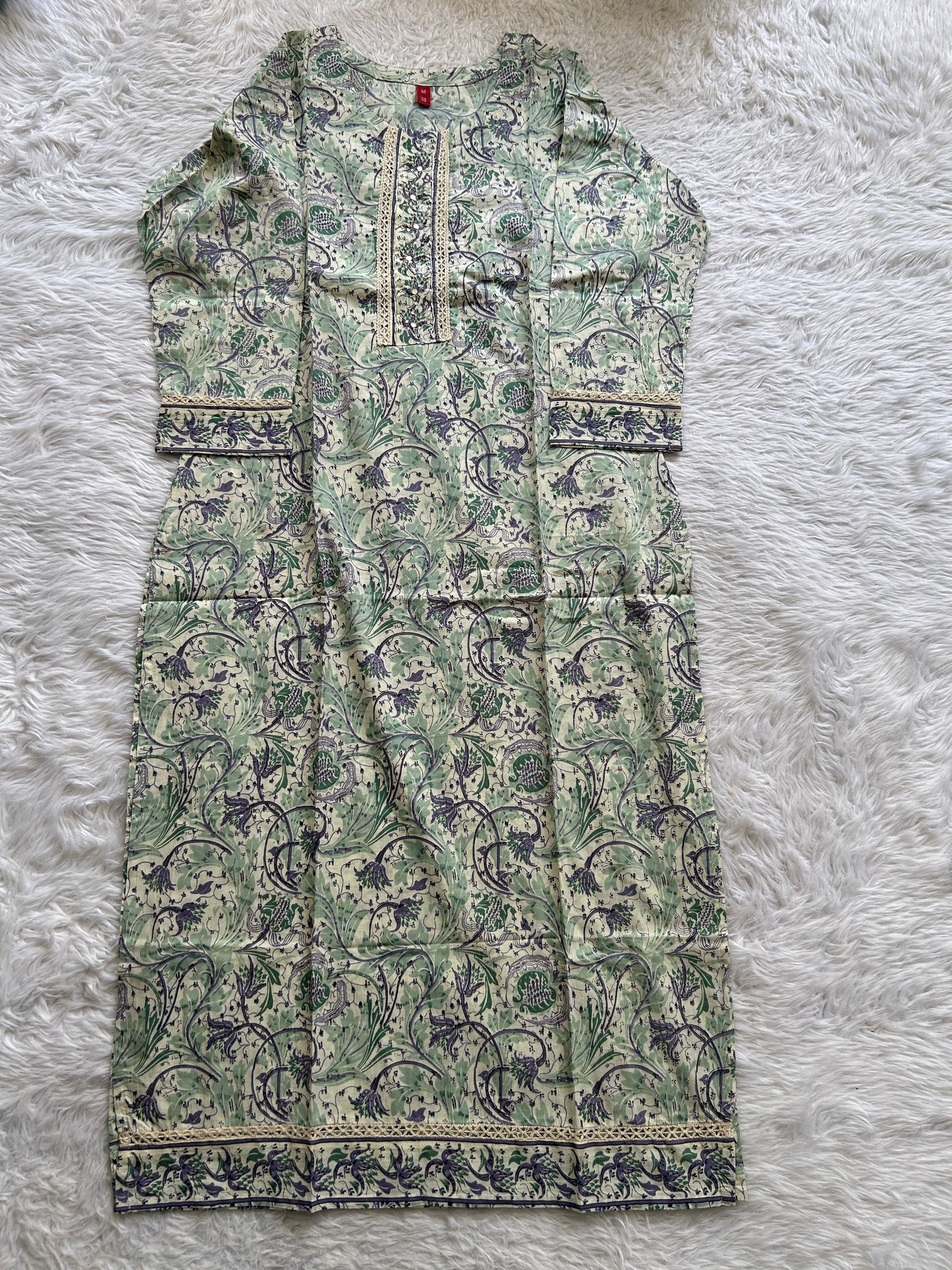 Jaipur Cotton Off White Colored With a Floral Kurti Set. - Sampradaya Designer Studio
