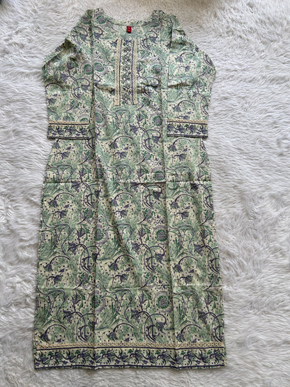 Jaipur Cotton Off White Colored With a Floral Kurti Set. - Sampradaya Designer Studio