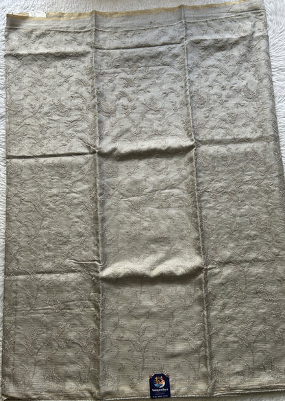 Silk kota Saree Gray colored Complemented with a Borderless. - Sampradaya Designer Studio