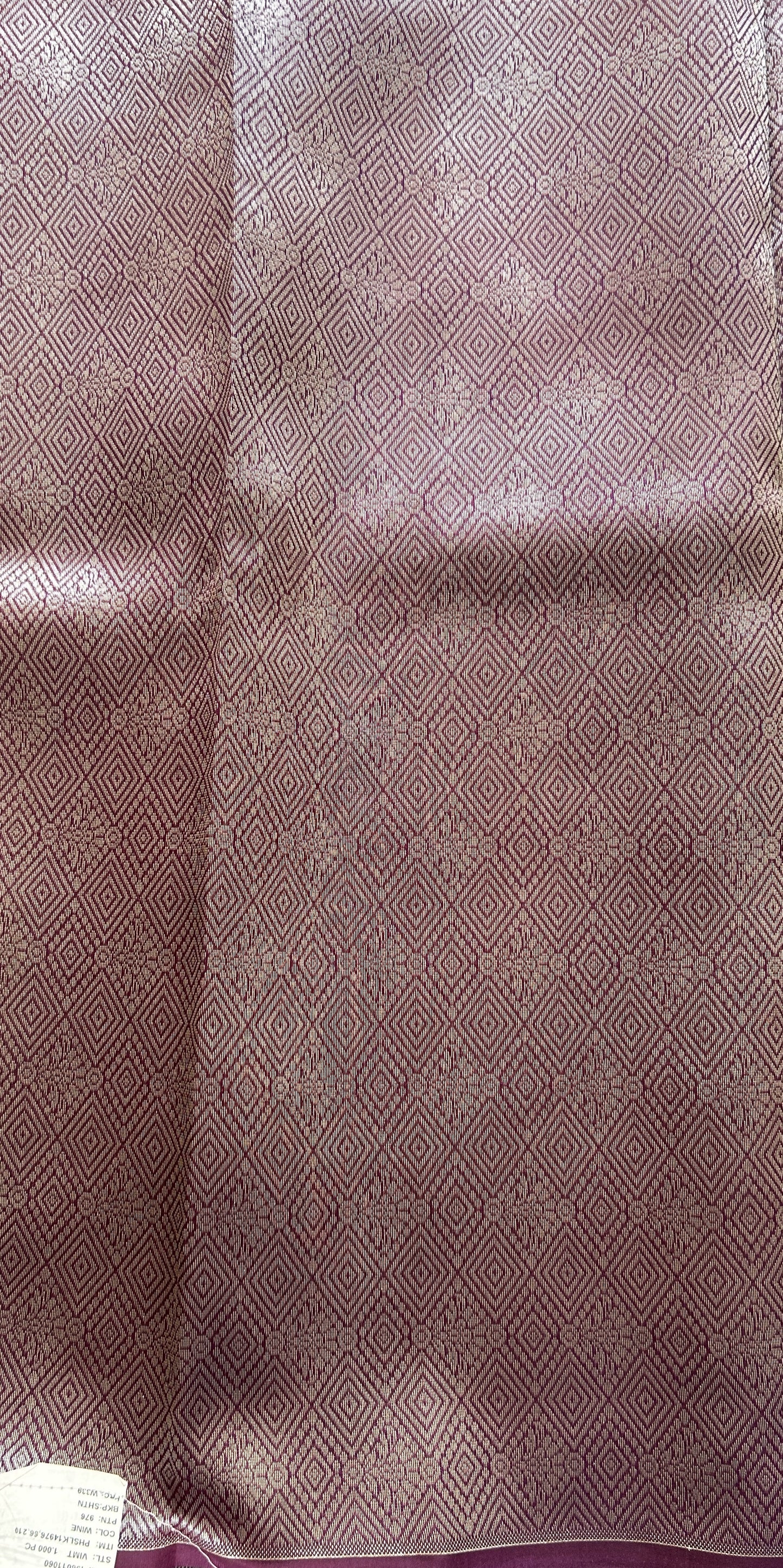 Banarasi Katan Silk Allover Saree Brinjal Colored Elegantly Paired with a Zari border. - Sampradaya Designer Studio