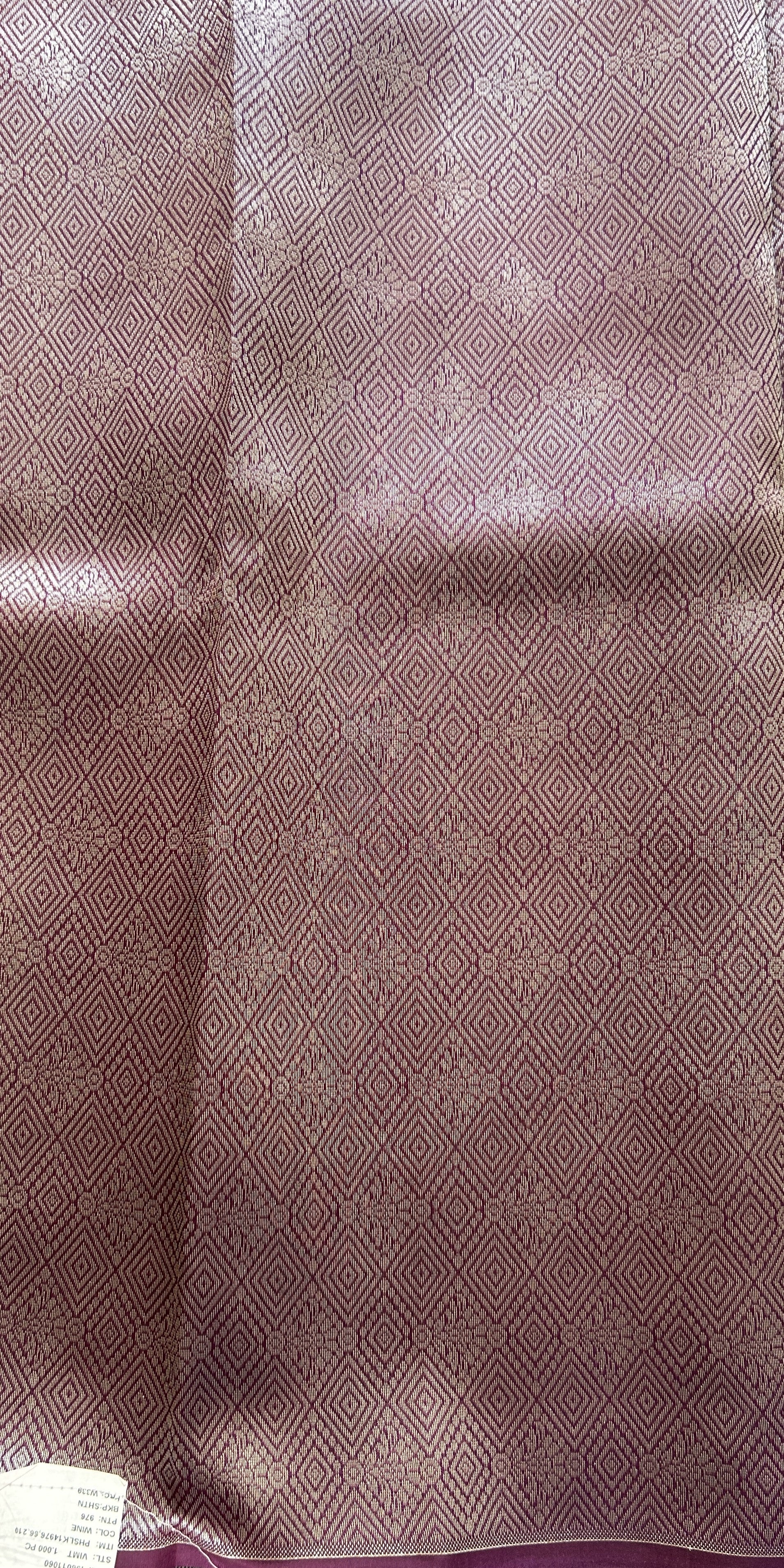 Banarasi Katan Silk Allover Saree Brinjal Colored Elegantly Paired with a Zari border. - Sampradaya Designer Studio