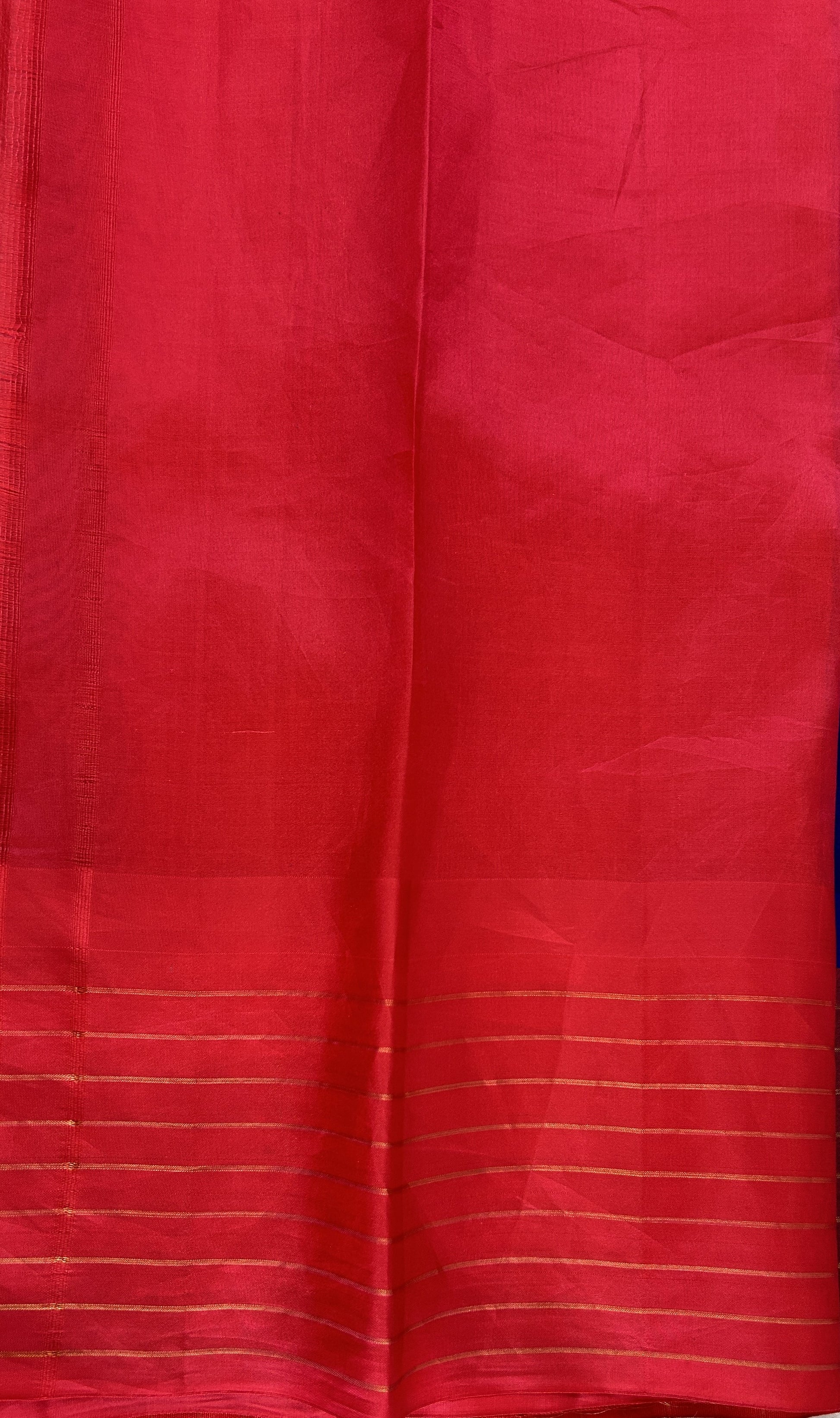 Gadwal Pattu Saree Dark Purple colored saree complemented with a Red Checks Border - Sampradaya Designer Studio