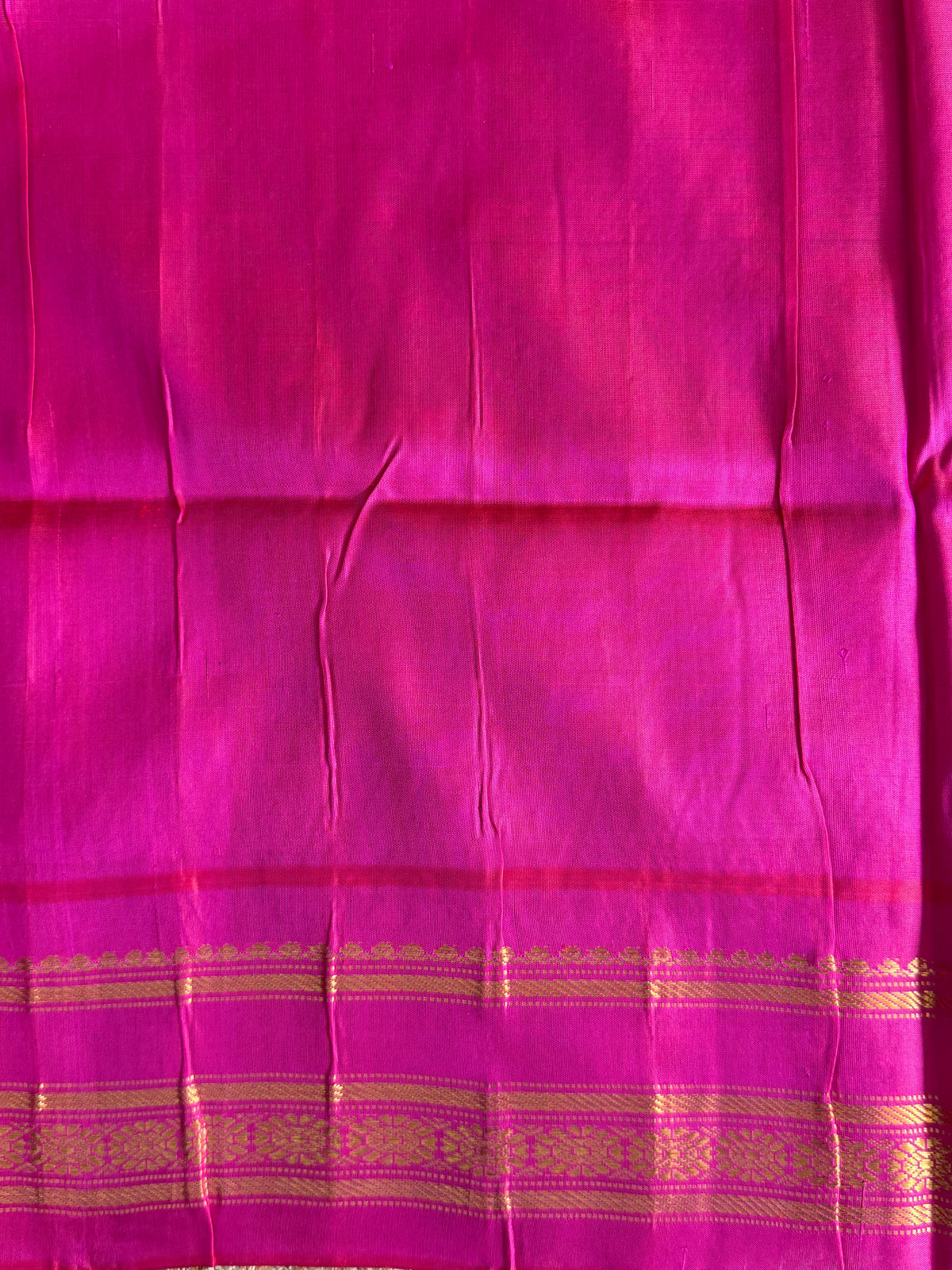 Royal Blue Gadwal Silk Saree with Gold Zari Border — Pure Handloom | Silk Mark Certified