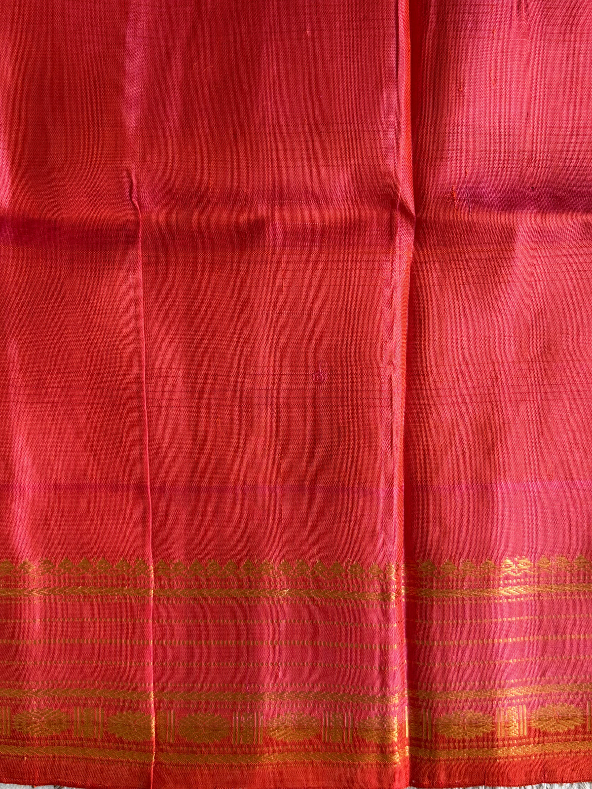 Brown Gadwal Silk Saree with Gold Zari Border — Pure Handloom | Silk Mark Certified