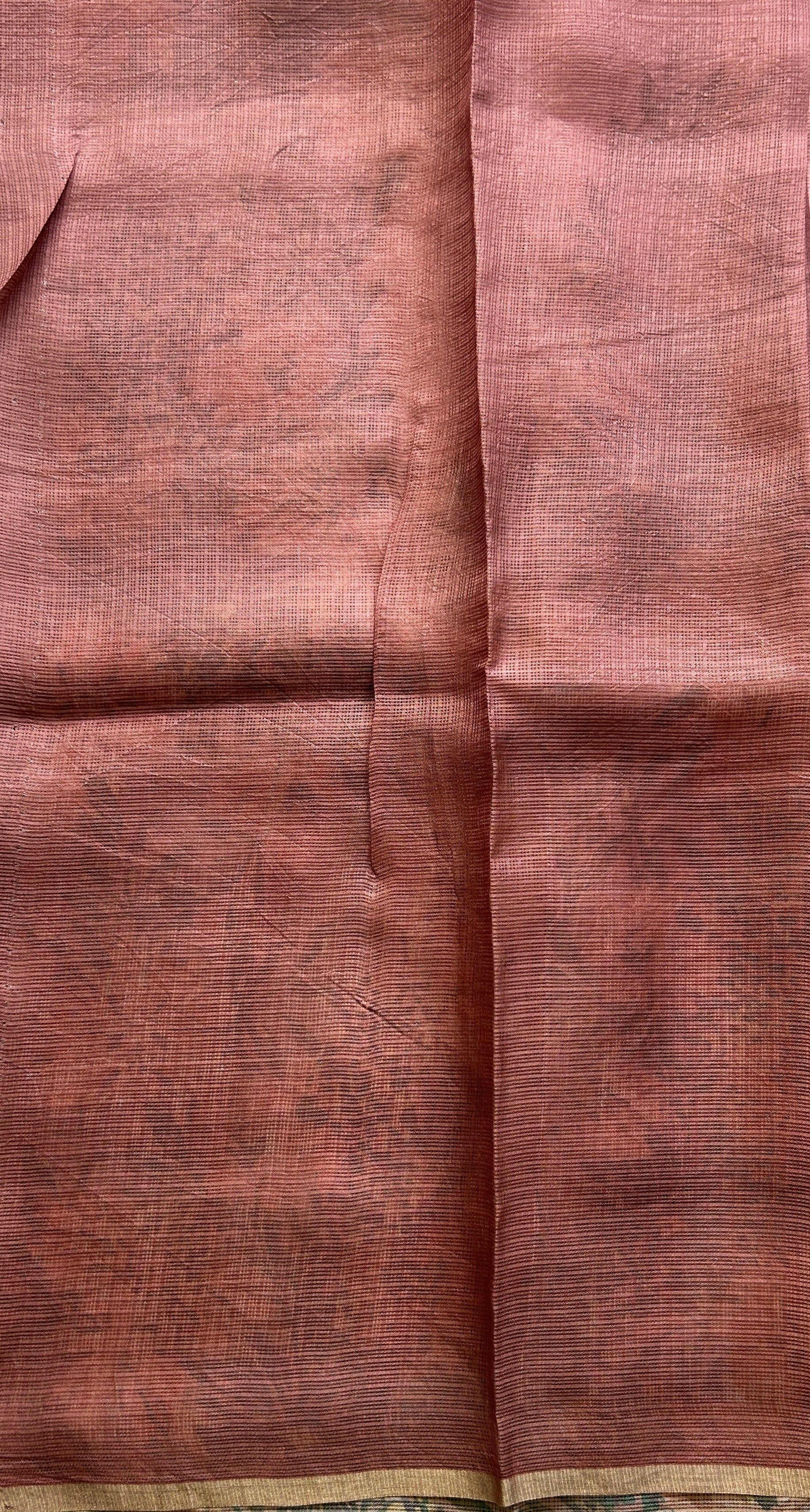 Silk kota Saree Rose Pink colored Elegantly Paired with a Borderless. - Sampradaya Designer Studio