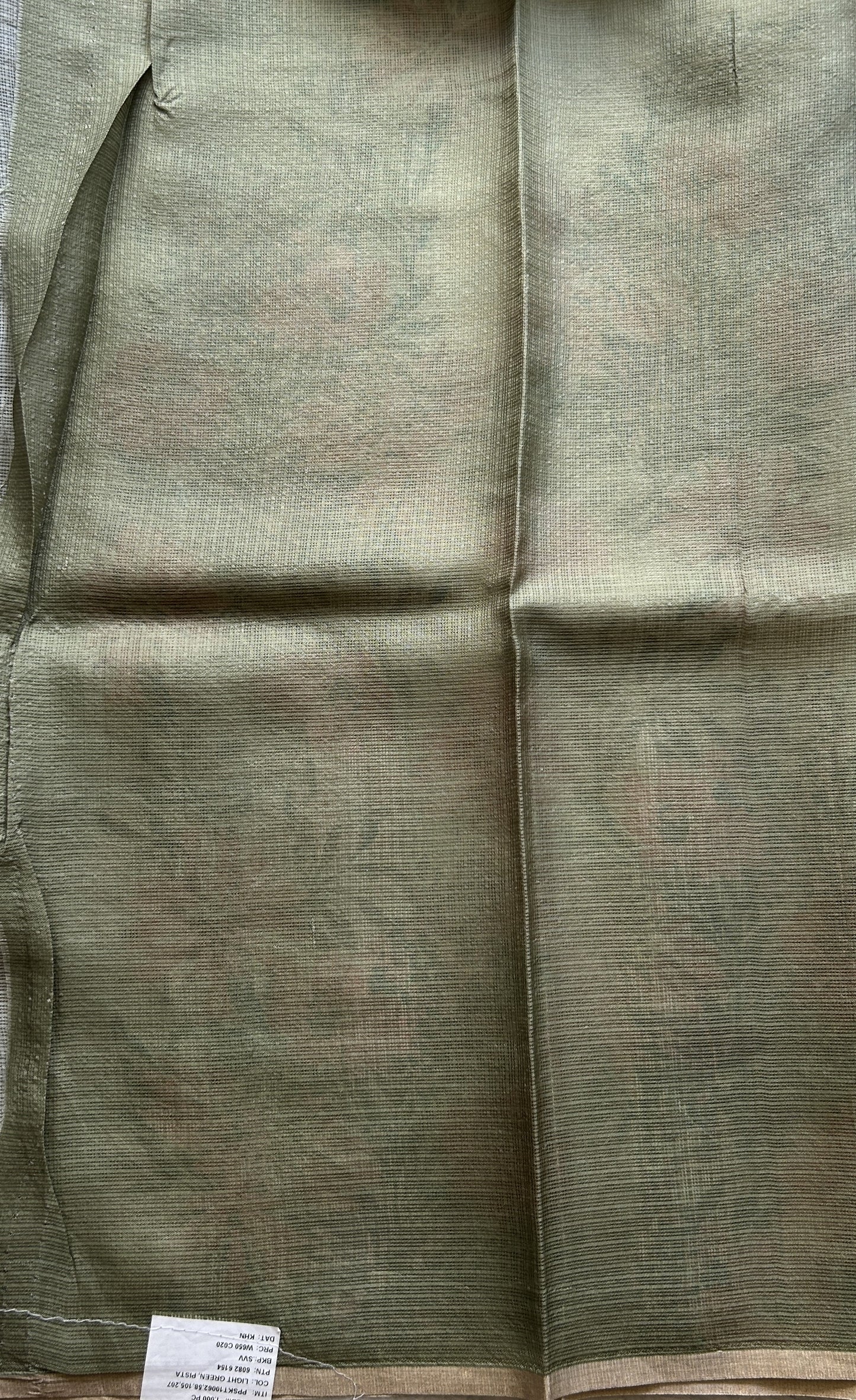 Silk kota Saree Cream colored Elegantly Paired with a Borderless. - Sampradaya Designer Studio