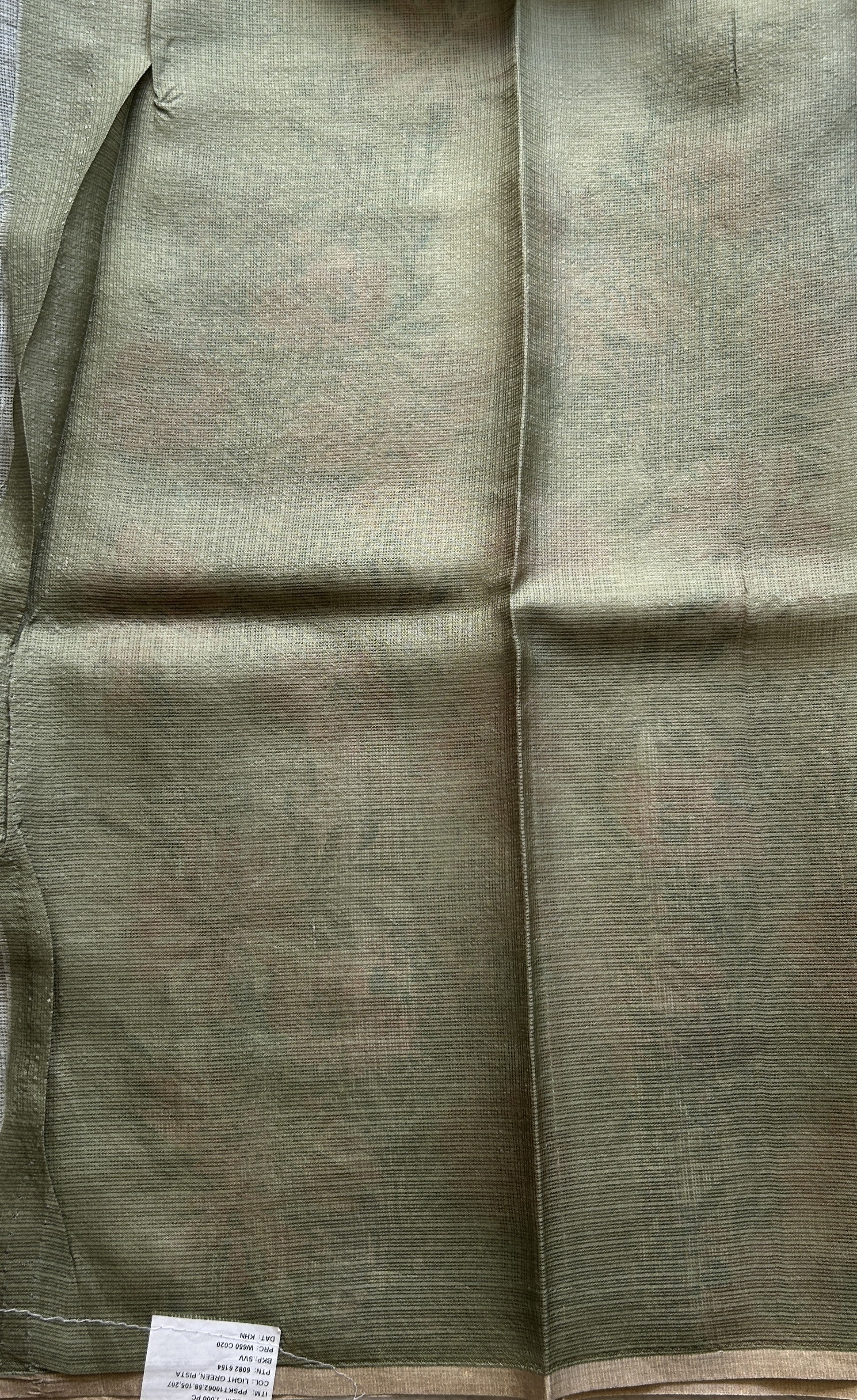 Silk kota Saree Cream colored Elegantly Paired with a Borderless. - Sampradaya Designer Studio