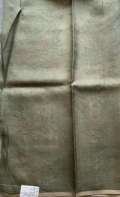Silk kota Saree Cream colored Elegantly Paired with a Borderless. - Sampradaya Designer Studio