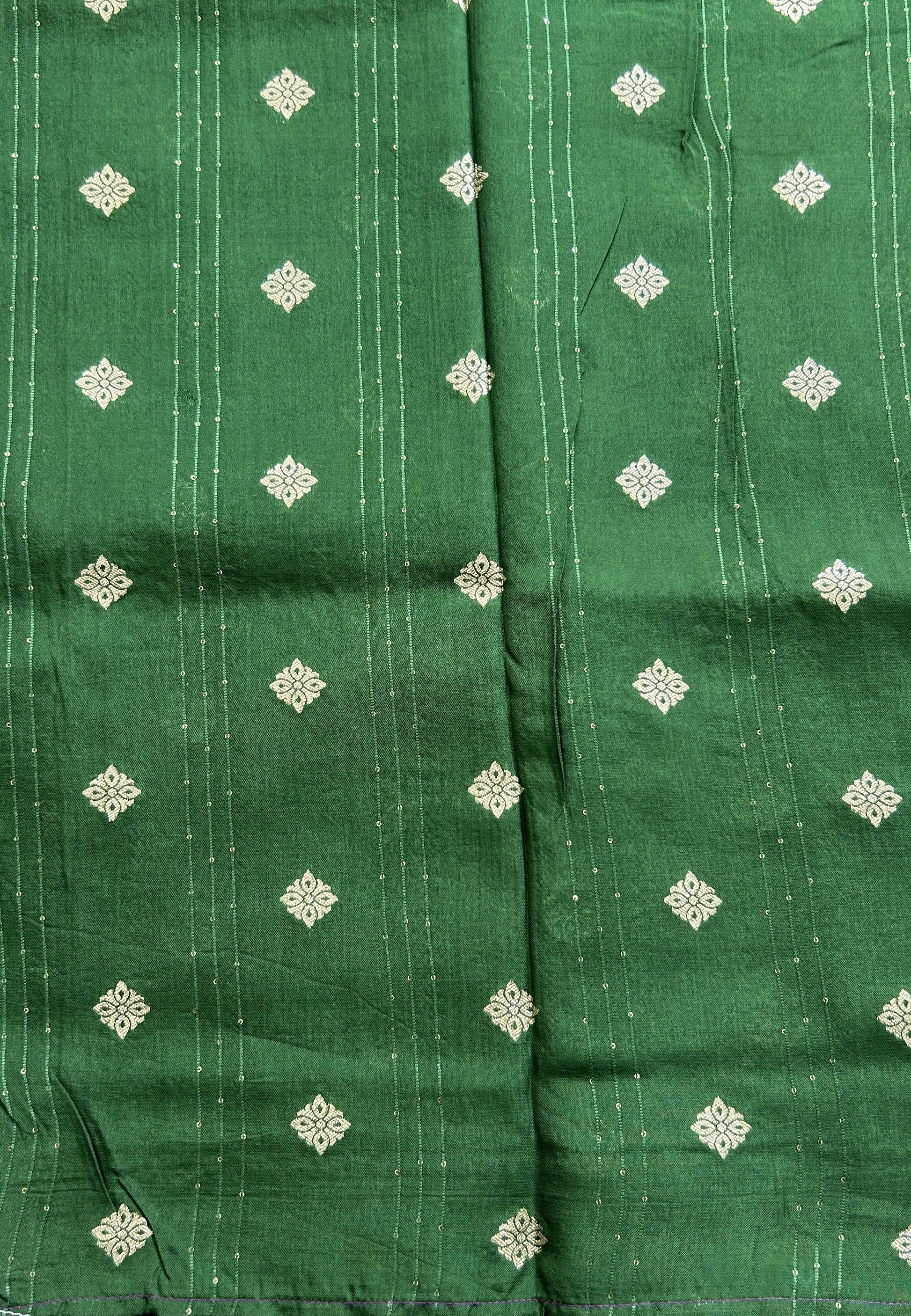 Semi Georgette Saree Purple Colored Complemented with a Zari Border. - Sampradaya Designer Studio