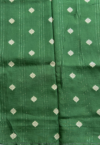 Semi Georgette Saree Purple Colored Complemented with a Zari Border. - Sampradaya Designer Studio
