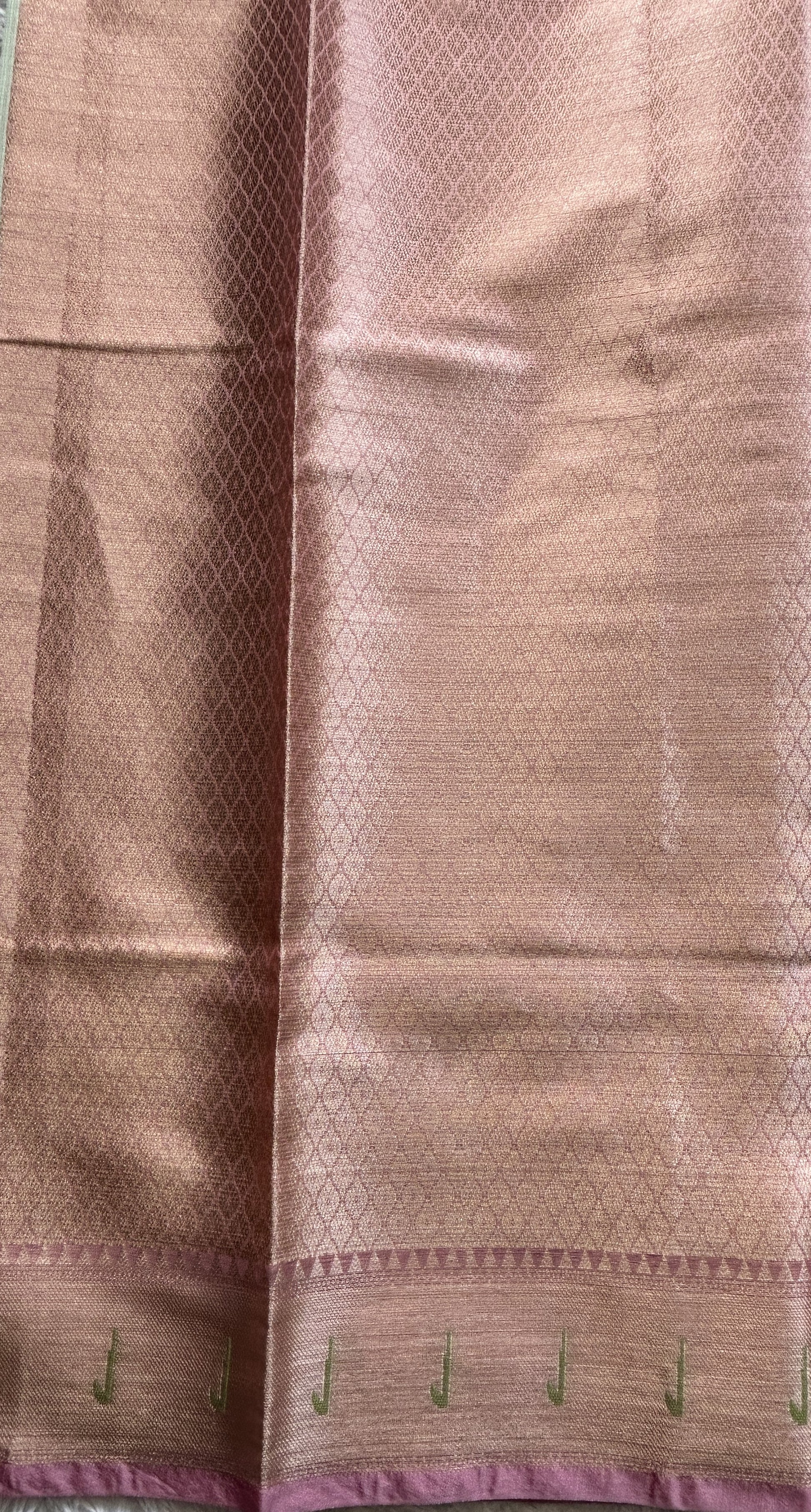 Cotton Kota Saree Light Sea Green Colored Complemented with a Muniya Border. - Sampradaya Designer Studio