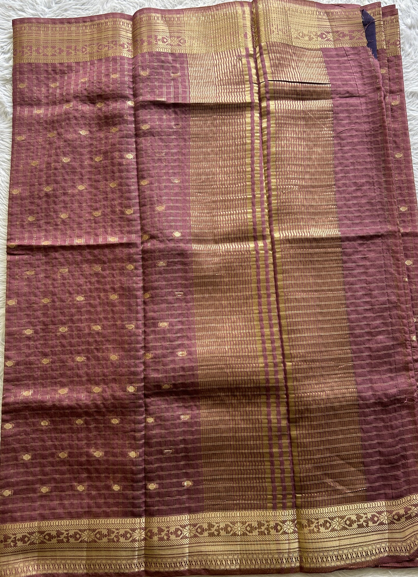 Semi Georgette Saree Onion Pink Colored Complemented with a Zari Border. - Sampradaya Designer Studio