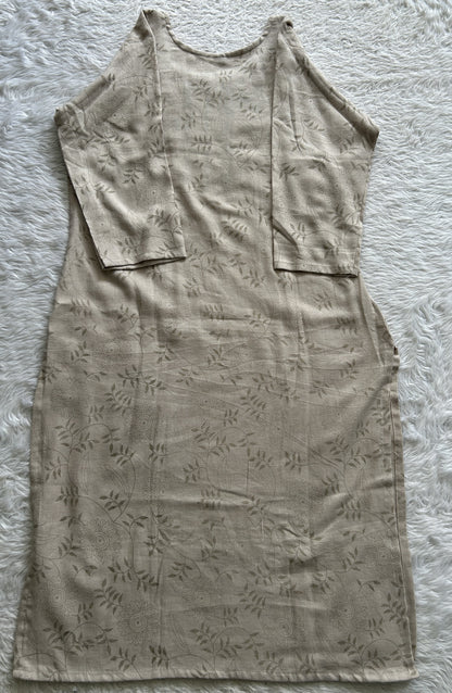 Cotton Off White Colored Printed Kurti Set. - Sampradaya Designer Studio