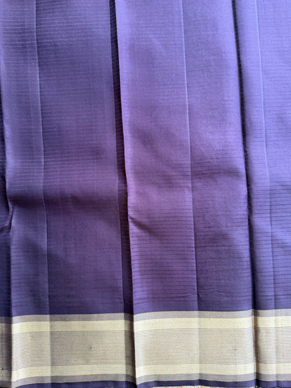 Pure Kanjivaram Silk Saree | Rust Orange  With Gold Zari Border | Handloom | Silk Mark Certified