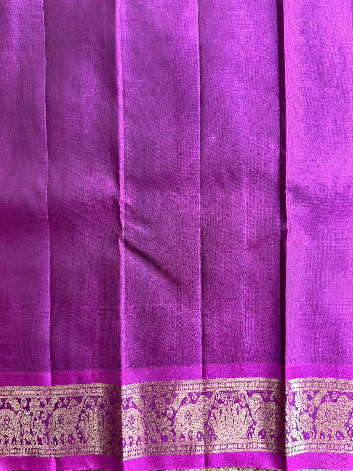 Pure Kanjivaram Silk Saree | Green With Gold Zari Border | Handloom | Silk Mark Certified