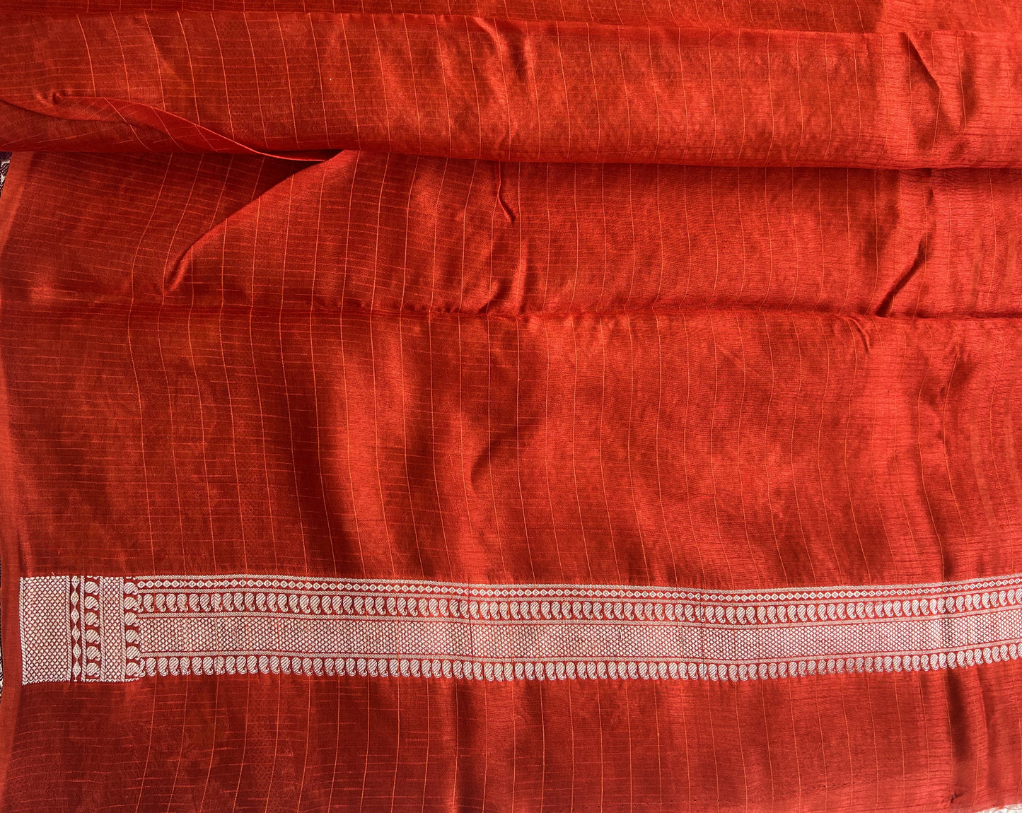 Banarasi Fancy Saree Dark Purple Colored Complemented with a Silver Zari Border. - Sampradaya Designer Studio