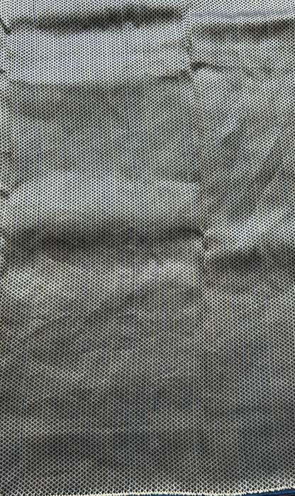 Banarasi Tussar Georgette Plain Saree Peacock Blue Colored Exquisite Zari Border. - Sampradaya Designer Studio