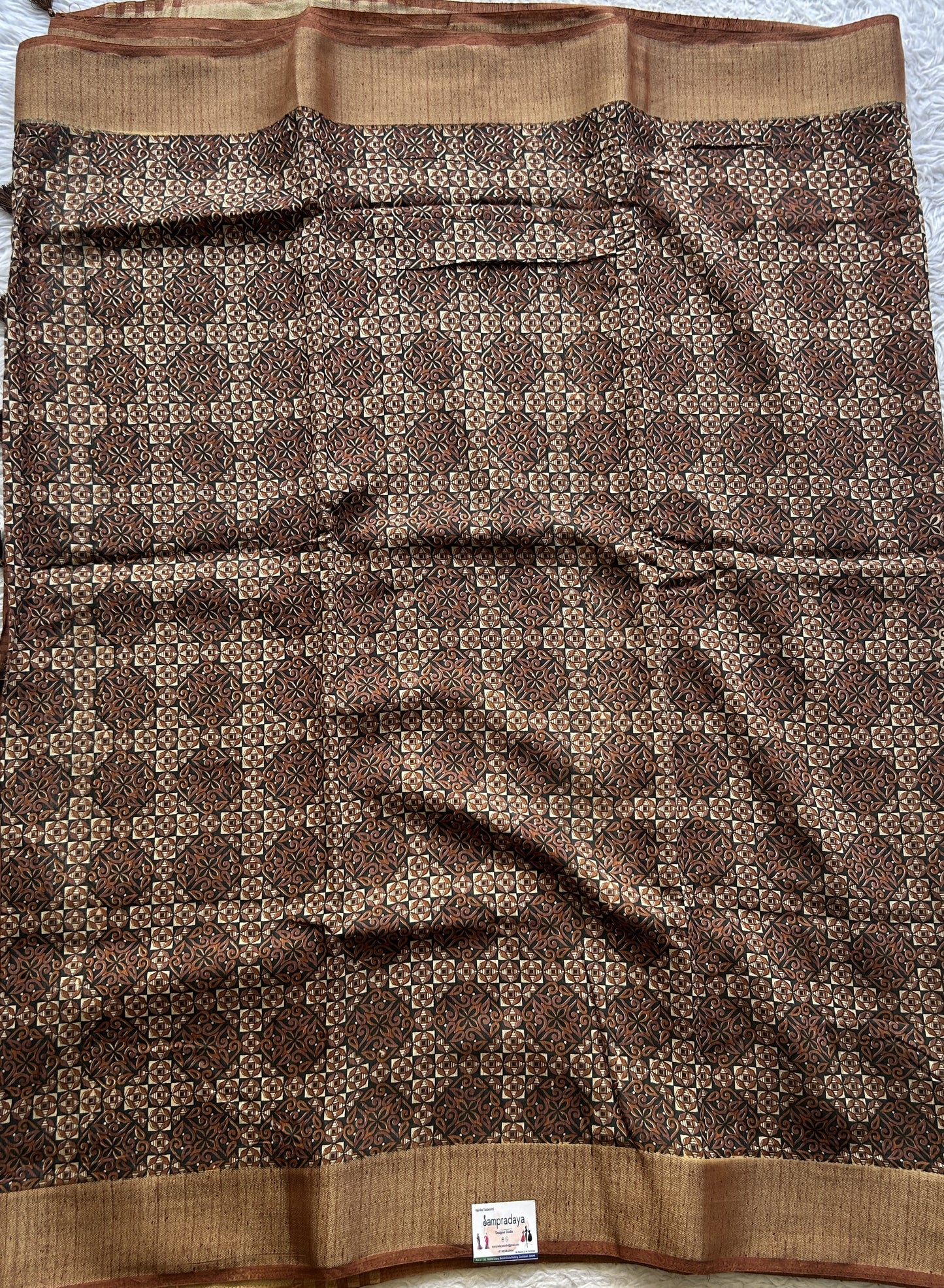 Dola Crepe Saree Black Colored Elegantly Paired with a Zari Border. - Sampradaya Designer Studio