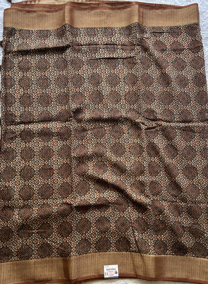 Dola Crepe Saree Black Colored Elegantly Paired with a Zari Border. - Sampradaya Designer Studio