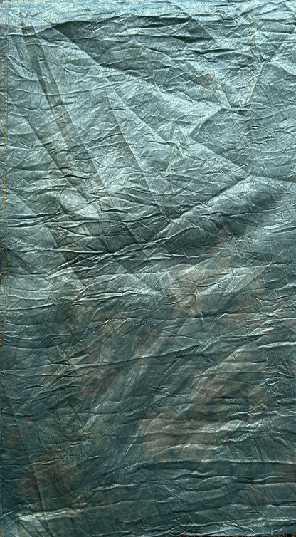 Inox Silk Saree Ink Blue Colored Complemented with a Embroidered Scallop Border. - Sampradaya Designer Studio