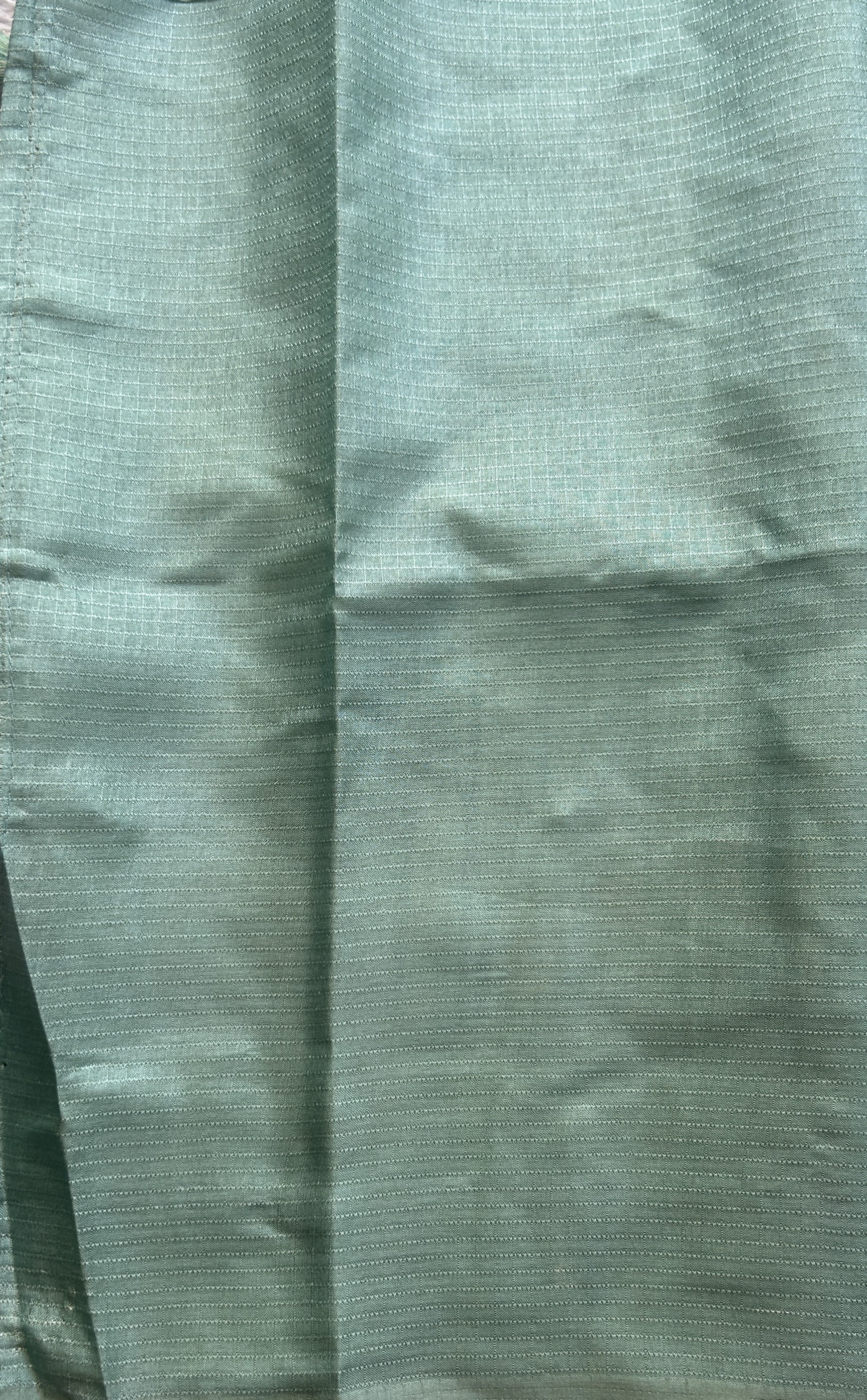 Semi Tussar Saree Sea Blue Colored Elegantly Paired with a Borderless. - Sampradaya Designer Studio