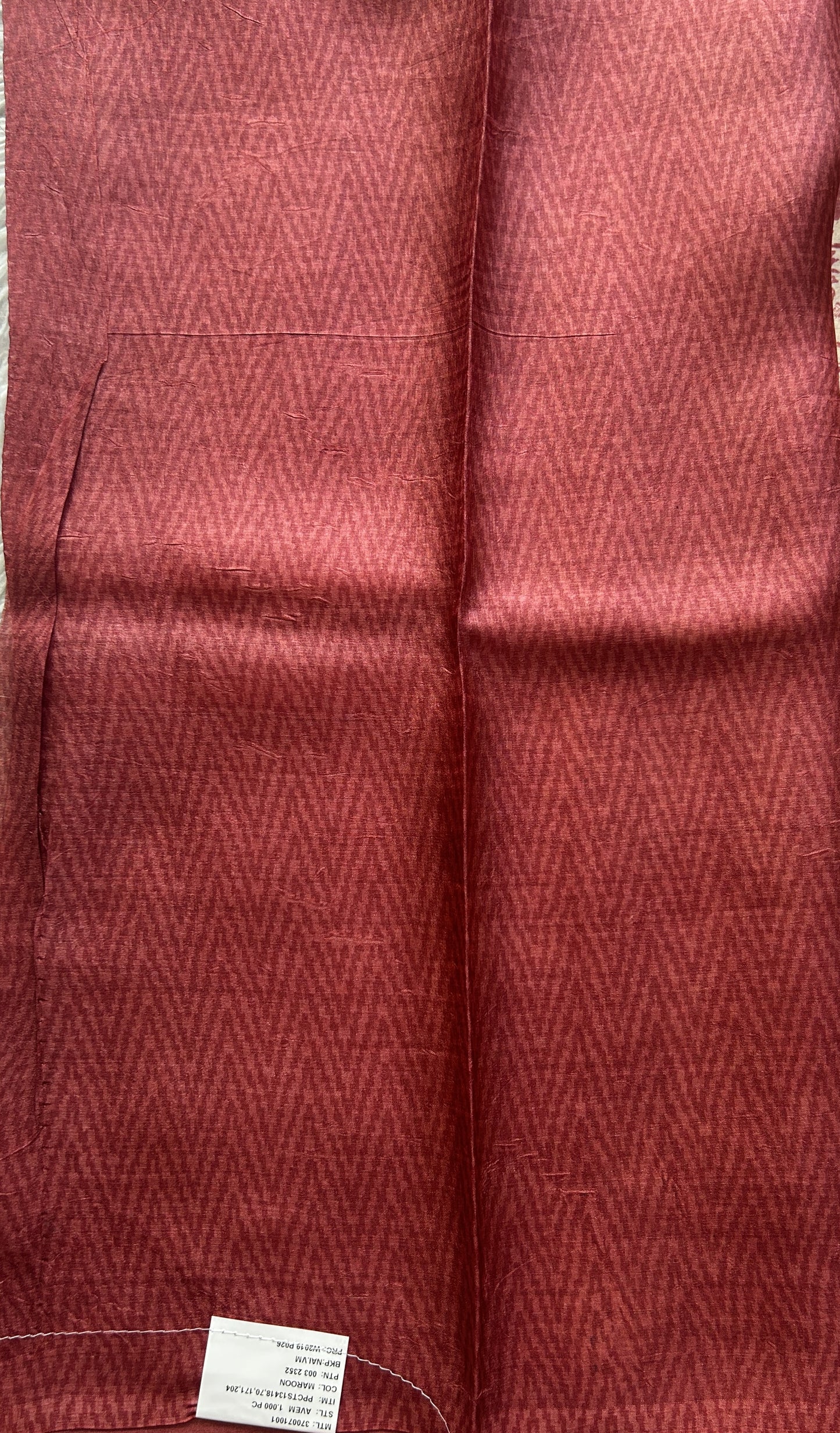 Pure Tussar Silk Saree Onion Pink Color Complemented with a Borderless. - Sampradaya Designer Studio