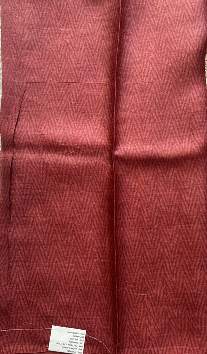 Pure Tussar Silk Saree Onion Pink Color Complemented with a Borderless. - Sampradaya Designer Studio