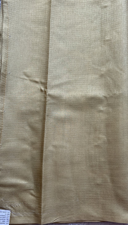 Semi Tussar Saree Light Lemon Colored Elegantly Paired with a Borderless. - Sampradaya Designer Studio