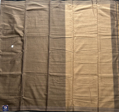 Narayanpet Cotton Saree Stone Colored Complemented with a Thread Border.
