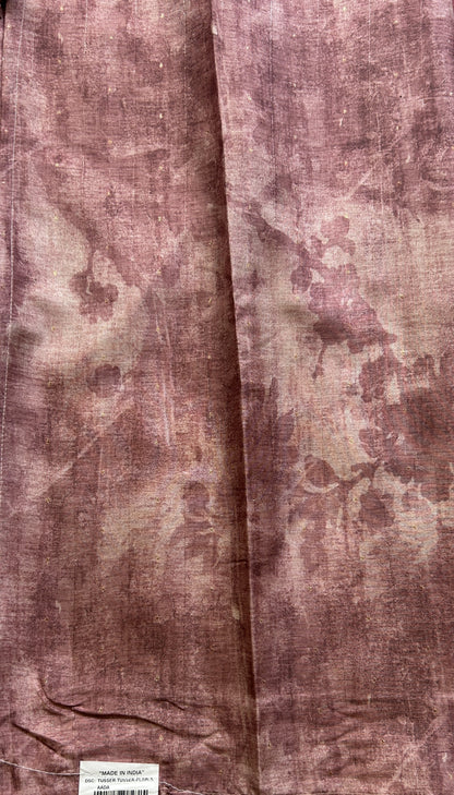 Semi Tussar Saree Onion Pink Colored Elegantly Paired with a Borderless. - Sampradaya Designer Studio