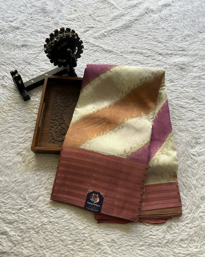 Semi Georgette Leheriya Saree Onion Pink Colored Complemented with a Zari Border. - Sampradaya Designer Studio