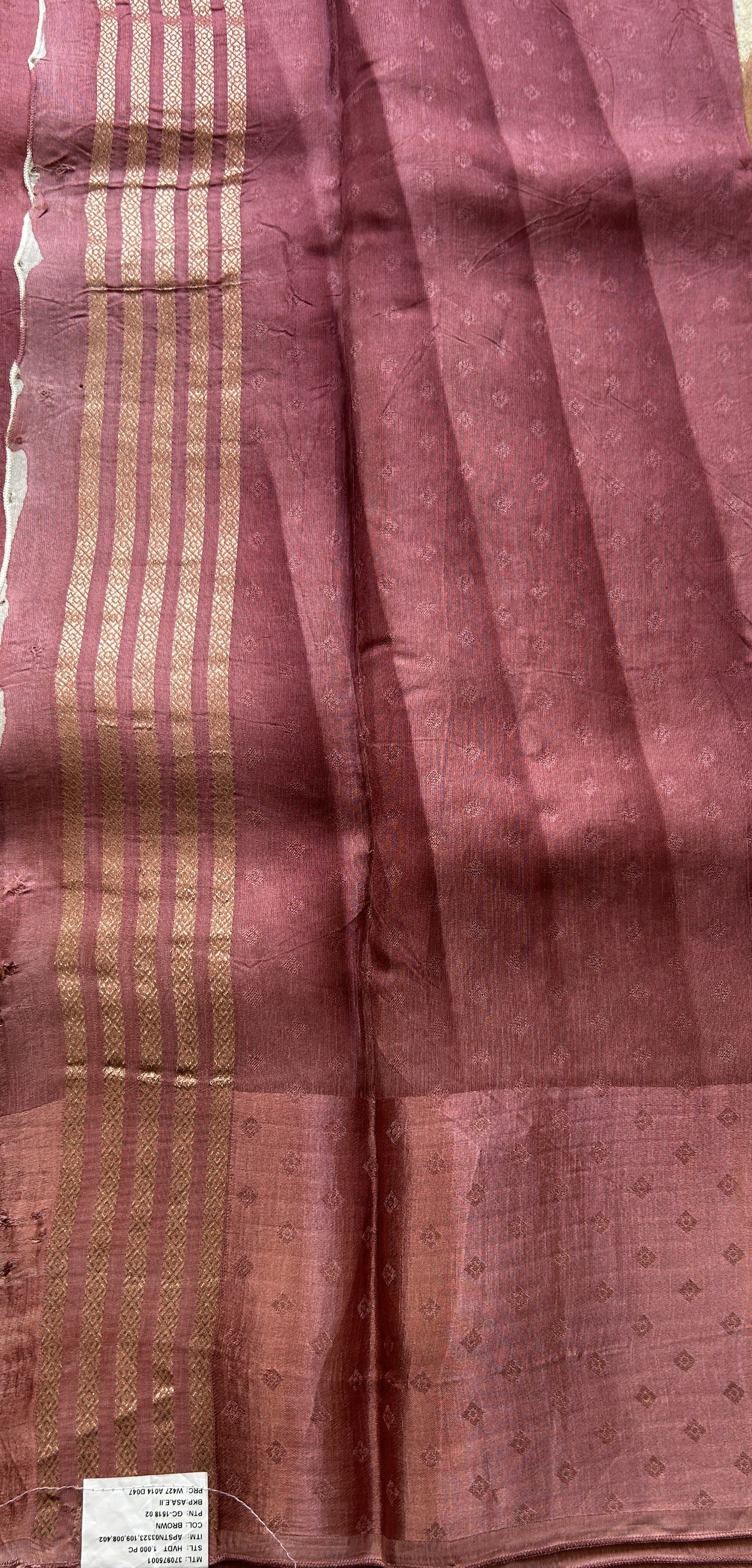Semi Georgette Leheriya Saree Onion Pink Colored Complemented with a Zari Border. - Sampradaya Designer Studio