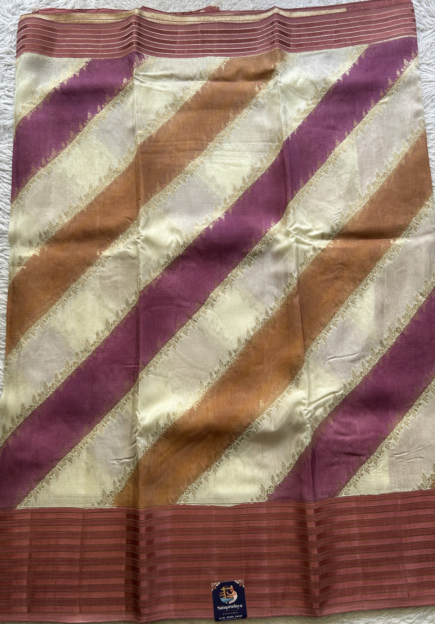 Semi Georgette Leheriya Saree Onion Pink Colored Complemented with a Zari Border. - Sampradaya Designer Studio