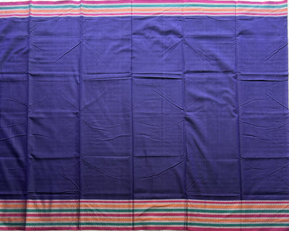 Narayanpet Cotton Saree Denim Colored  Complemented with a Thread Border.