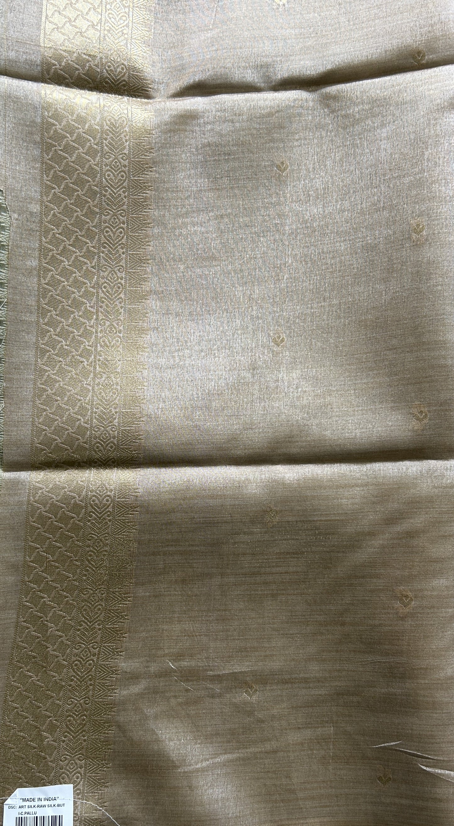 Semi Tussar Saree Sea Blue Colored complemented with a Borderless. - Sampradaya Designer Studio