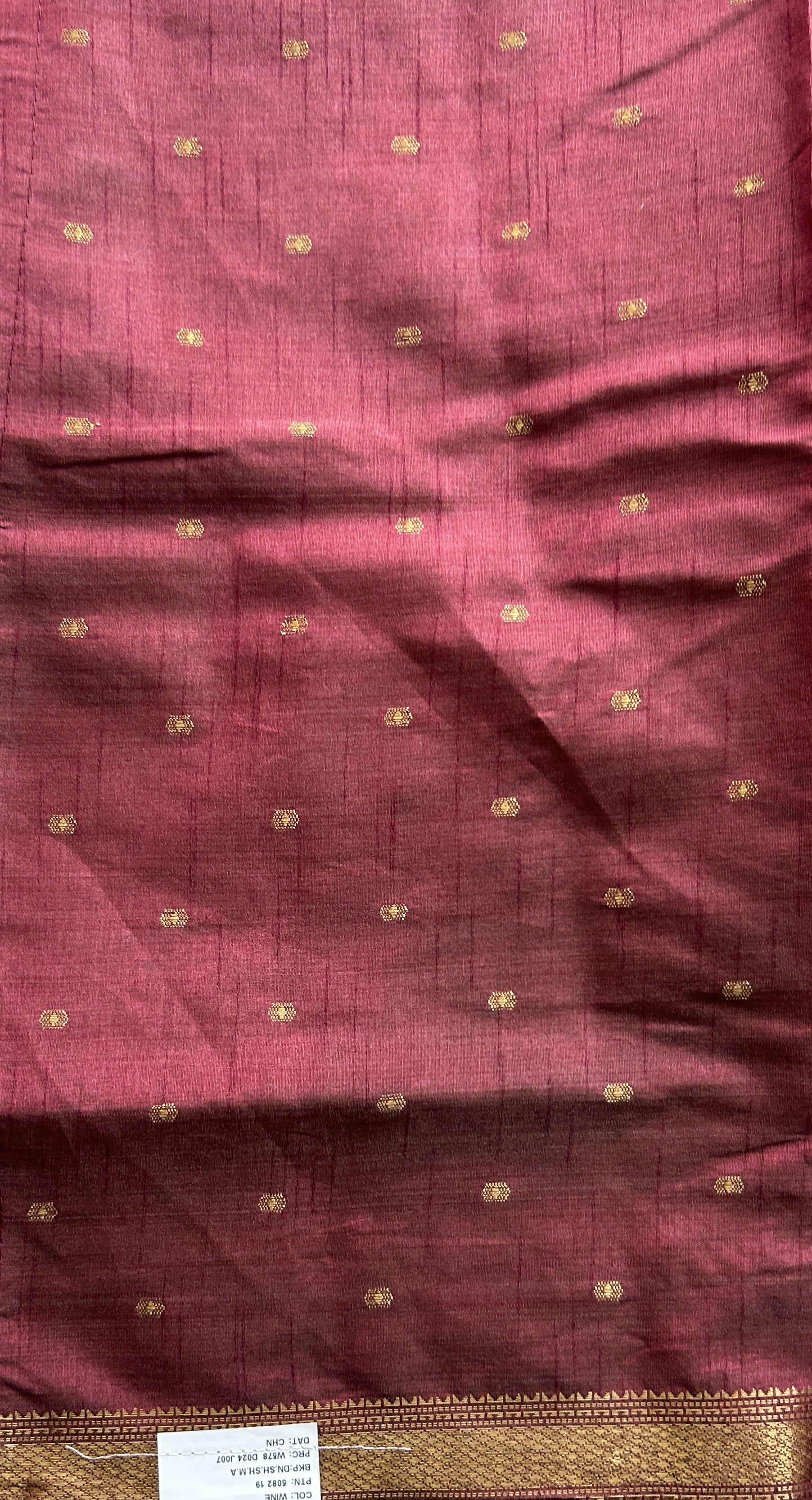 Semi Tussar Saree Onion Pink Colored Complemented with a Zari Border. - Sampradaya Designer Studio