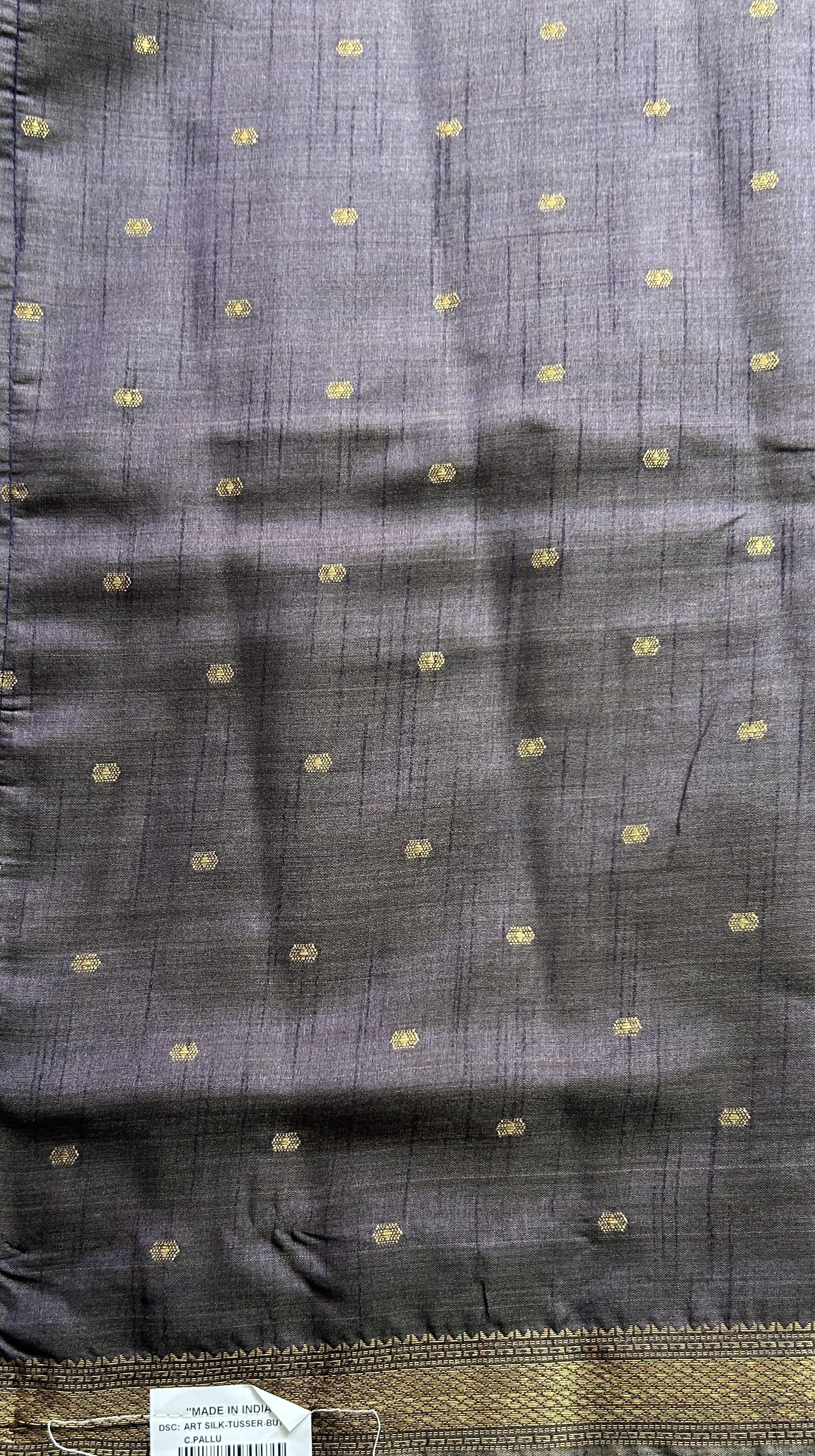 Semi Tussar Saree Magenta Purple Colored Complemented with a Zari Border. - Sampradaya Designer Studio