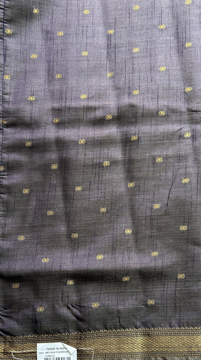 Semi Tussar Saree Magenta Purple Colored Complemented with a Zari Border. - Sampradaya Designer Studio