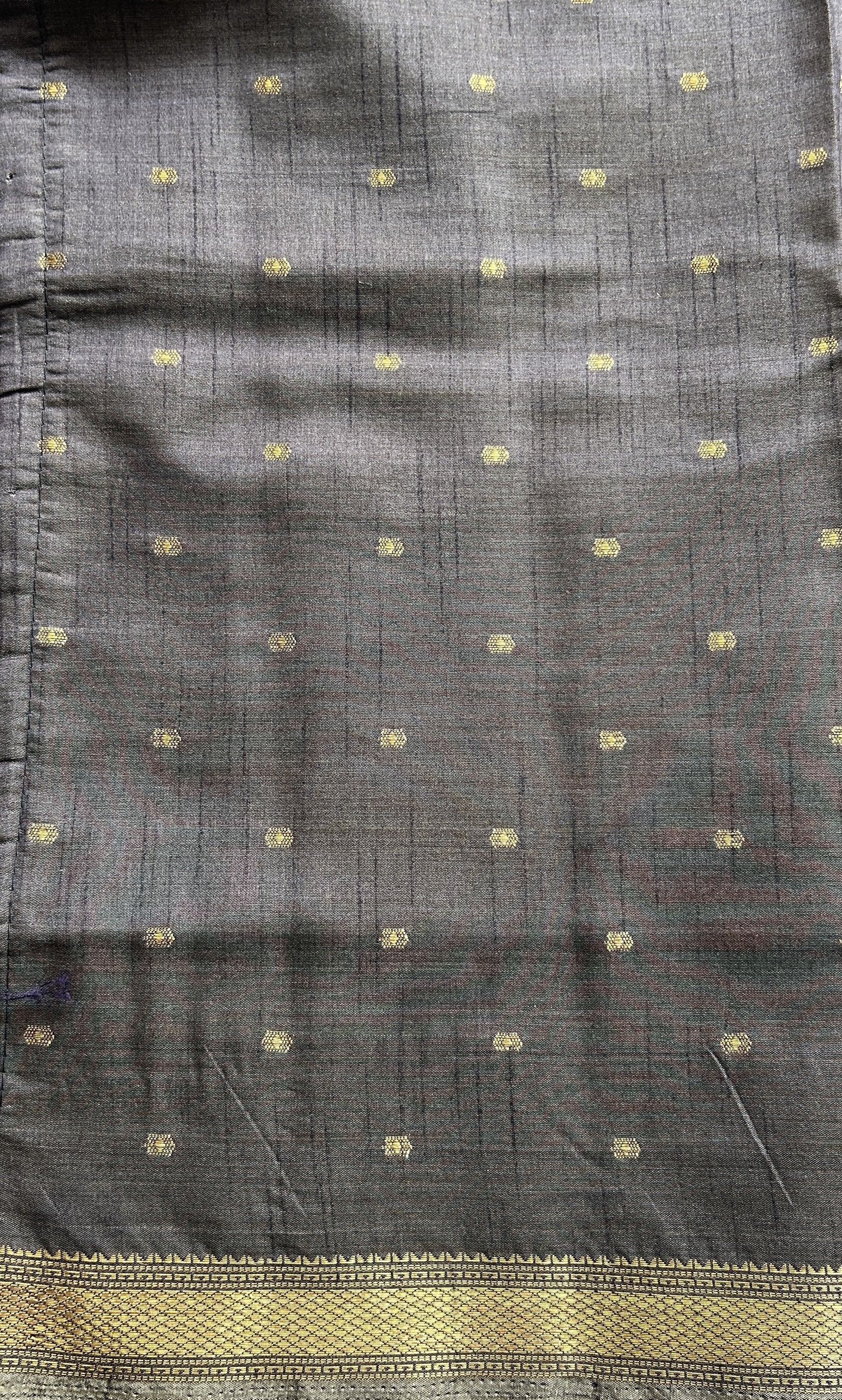 Semi Tussar Saree Brown Magenta Colored Complemented with a Zari Border. - Sampradaya Designer Studio