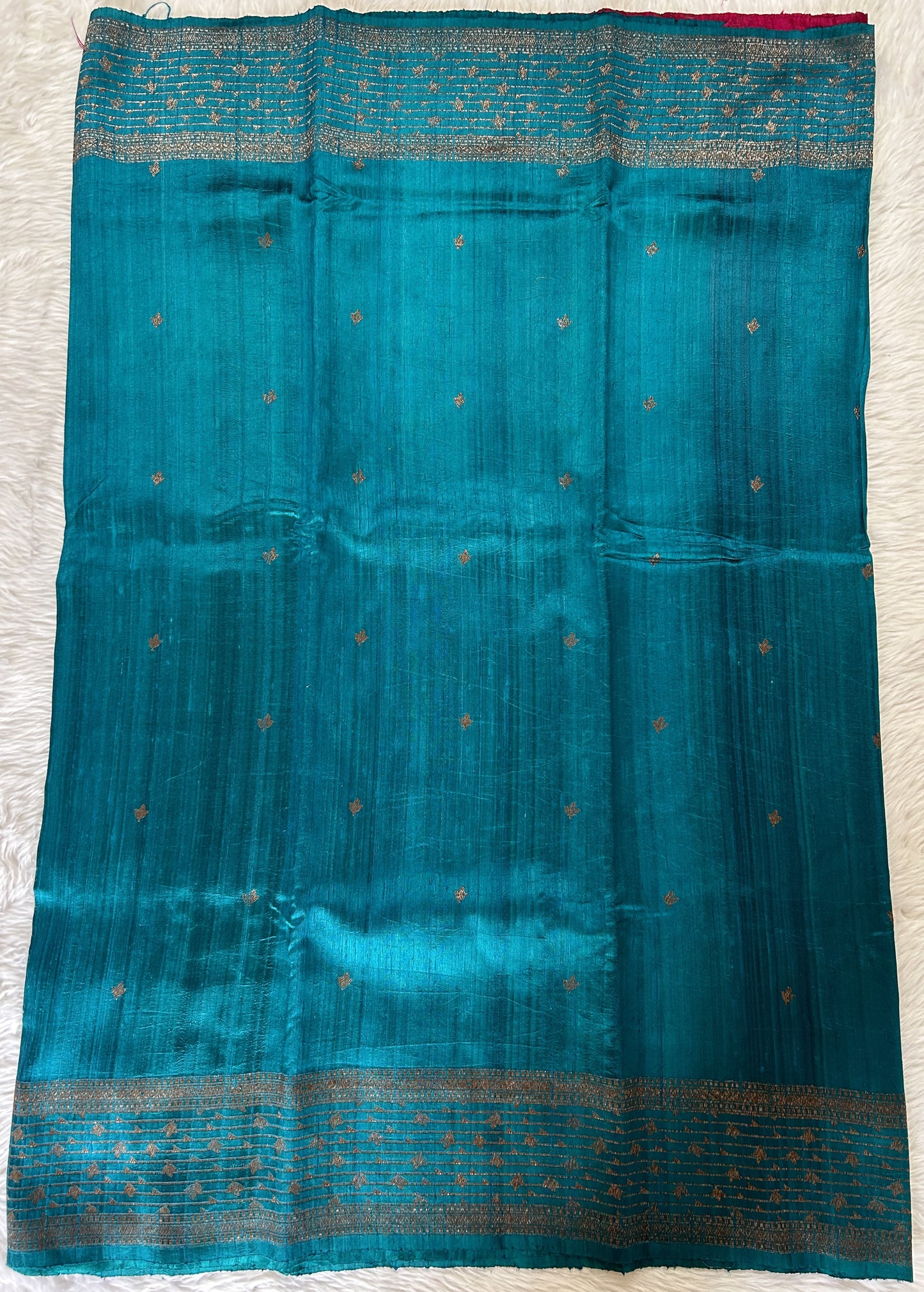 Banarasi Raw Silk Sarees Pantone Colored Saree Complemented With a Intricate Weaving Border - Sampradaya Designer Studio