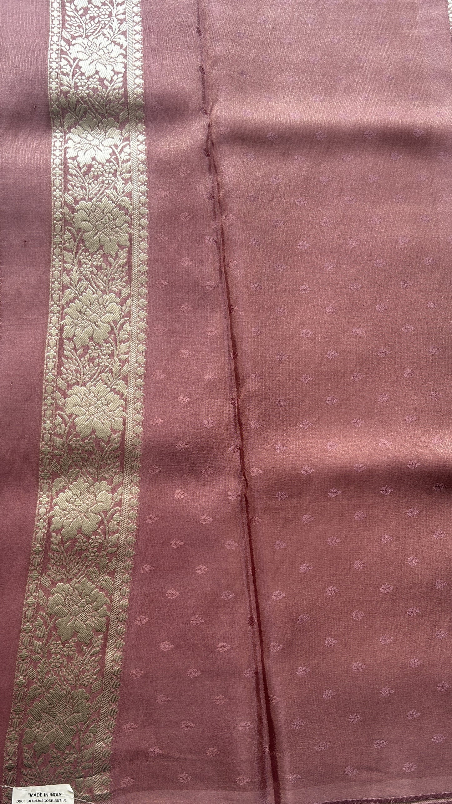 Semi Tissue Georgette Saree Baby Pink Colored Paired with a Zari Border. - Sampradaya Designer Studio