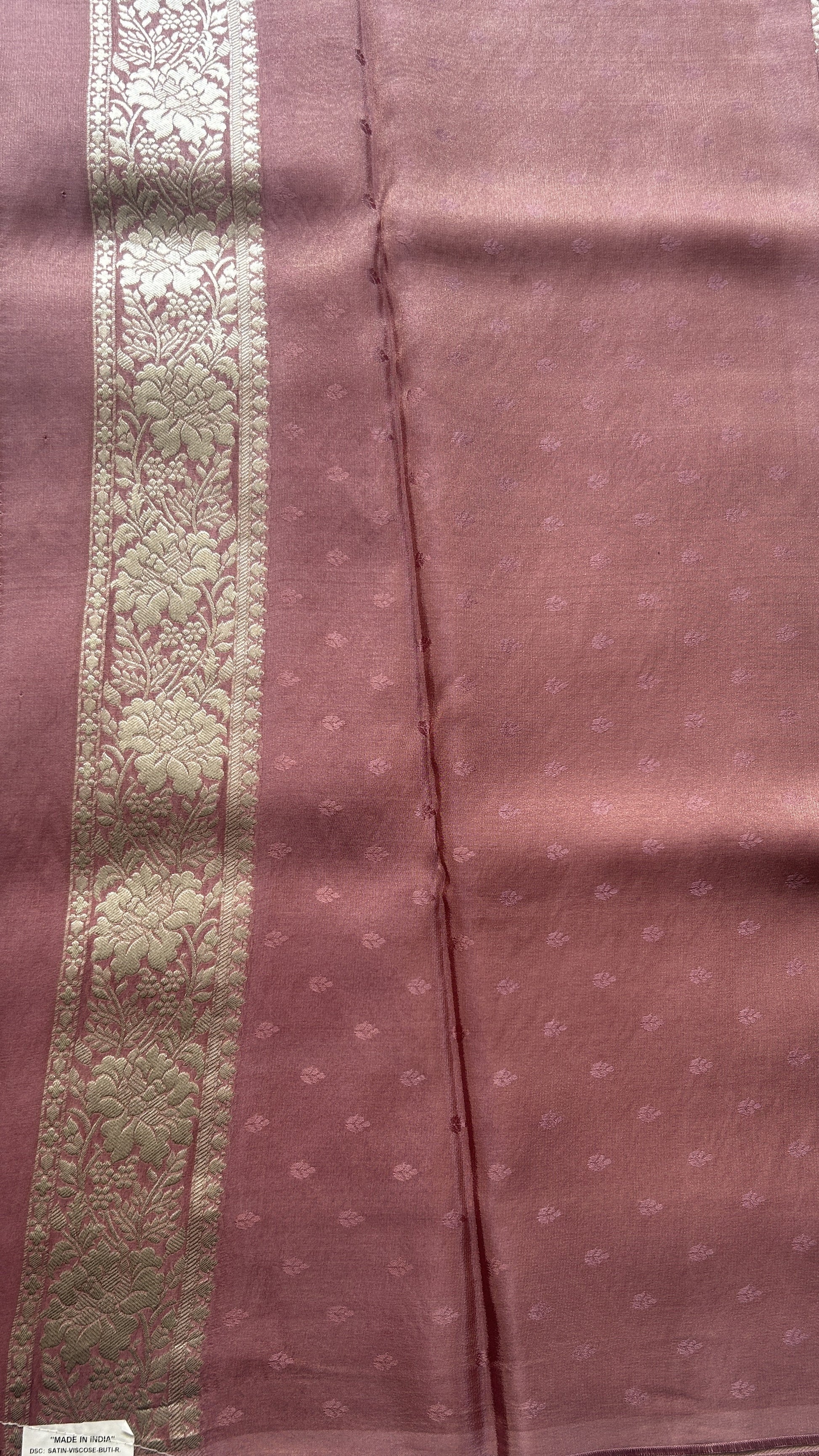 Semi Tissue Georgette Saree Baby Pink Colored Paired with a Zari Border. - Sampradaya Designer Studio
