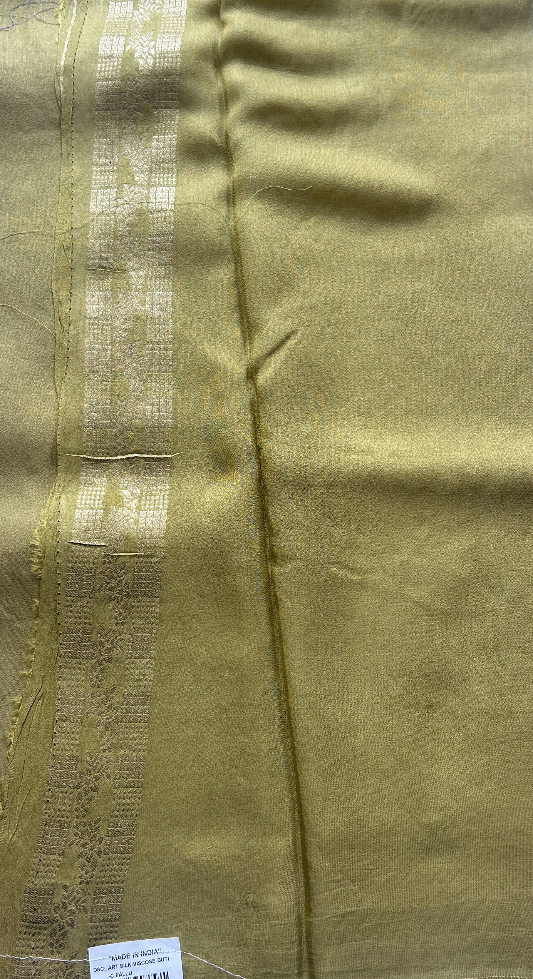 Semi Viscose Georgette Saree Lavender Colored Paired with a Borderless. - Sampradaya Designer Studio