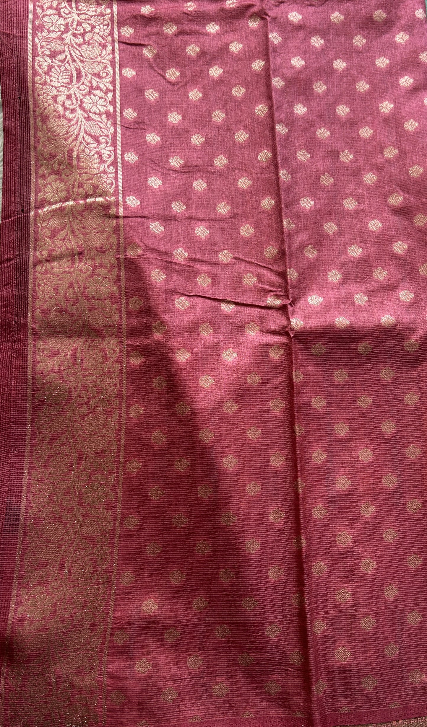 Silk kota Saree Sea Green colored Elegantly Paired with a Zari Border. - Sampradaya Designer Studio