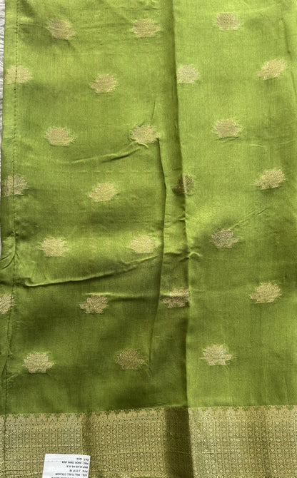 Semi Tussar Saree Multi Colored Exquisite with a Zari Border. - Sampradaya Designer Studio