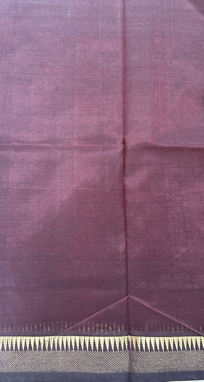 Copy of Mangalagiri Pattu Shibori Saree Multi colored Saree complemented with a Dark Green Colored Mangalagiri Border - Sampradaya Designer Studio