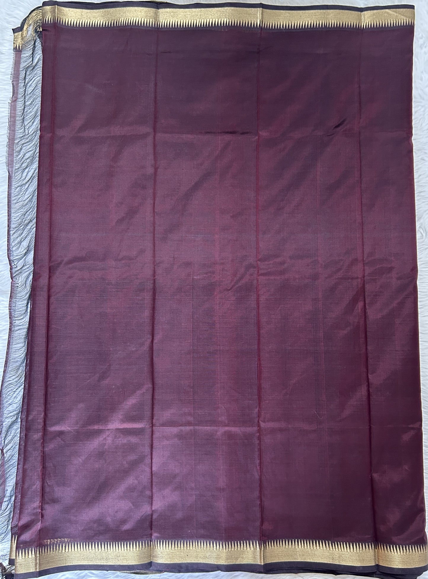 Copy of Mangalagiri Pattu Shibori Saree Multi colored Saree complemented with a Dark Green Colored Mangalagiri Border - Sampradaya Designer Studio