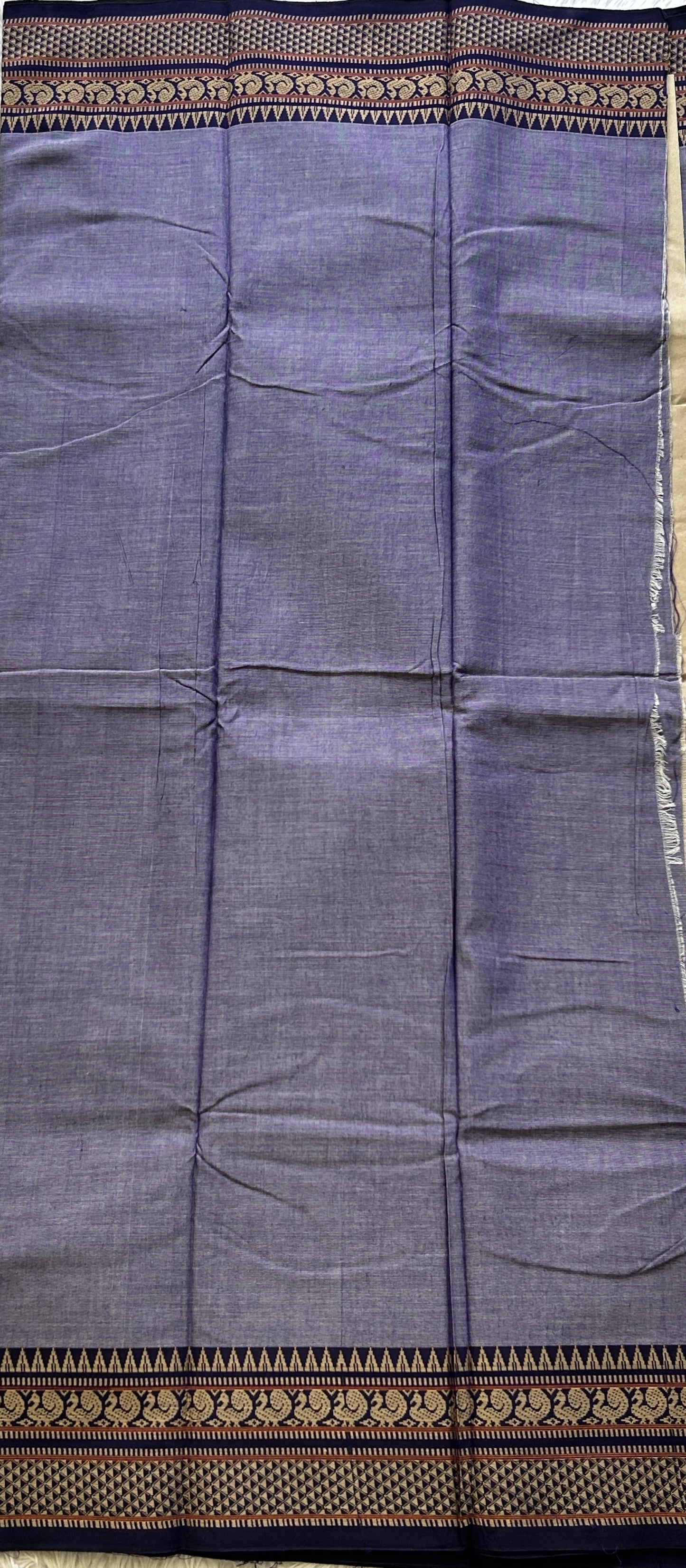 Narayanpet Cotton Dress Material – Lavender Heather Color | Handloom Cotton - Sampradaya Designer Studio